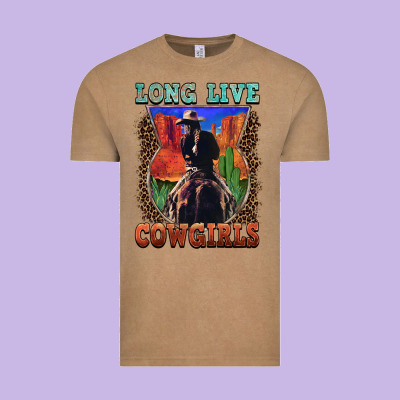 Long Live Cowgirls Vintage Tee Designed By Fadigitalartstudio