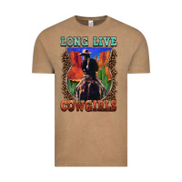 Vintage Coffee long live cowgirls Vintage Tee - FaDigitalArtStudio