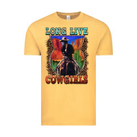Vintage Mustard long live cowgirls Vintage Tee - FaDigitalArtStudio