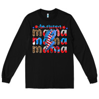 Black american mama Long Sleeve Tee - CowhideDigitalArt