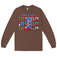 Chestnut american mama Long Sleeve Tee - CowhideDigitalArt
