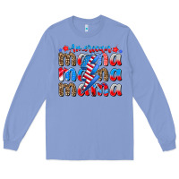 Colony Blue american mama Long Sleeve Tee - CowhideDigitalArt