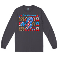 Smoke american mama Long Sleeve Tee - CowhideDigitalArt