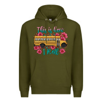 Army Green this is how i roll school bus Premium Hoodie - Artiststas
