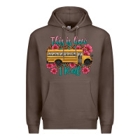 Coffee this is how i roll school bus Premium Hoodie - Artiststas