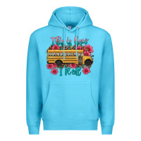 Ocean Blue this is how i roll school bus Premium Hoodie - Artiststas