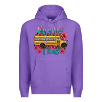 Purple this is how i roll school bus Premium Hoodie - Artiststas