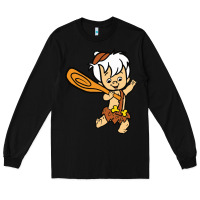 Black bamm bamm Long Sleeve Tee - DesigneFamous