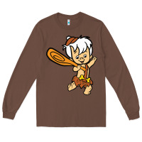 Chestnut bamm bamm Long Sleeve Tee - DesigneFamous