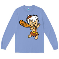Colony Blue bamm bamm Long Sleeve Tee - DesigneFamous