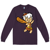 Plum bamm bamm Long Sleeve Tee - DesigneFamous
