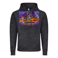 Vintage Black Happy Halloween Raccoon Vintage Hoodie - LillyAllenDesigns