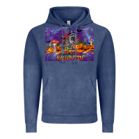 Vintage Denim Happy Halloween Raccoon Vintage Hoodie - LillyAllenDesigns