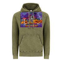 Vintage Olive Happy Halloween Raccoon Vintage Hoodie - LillyAllenDesigns