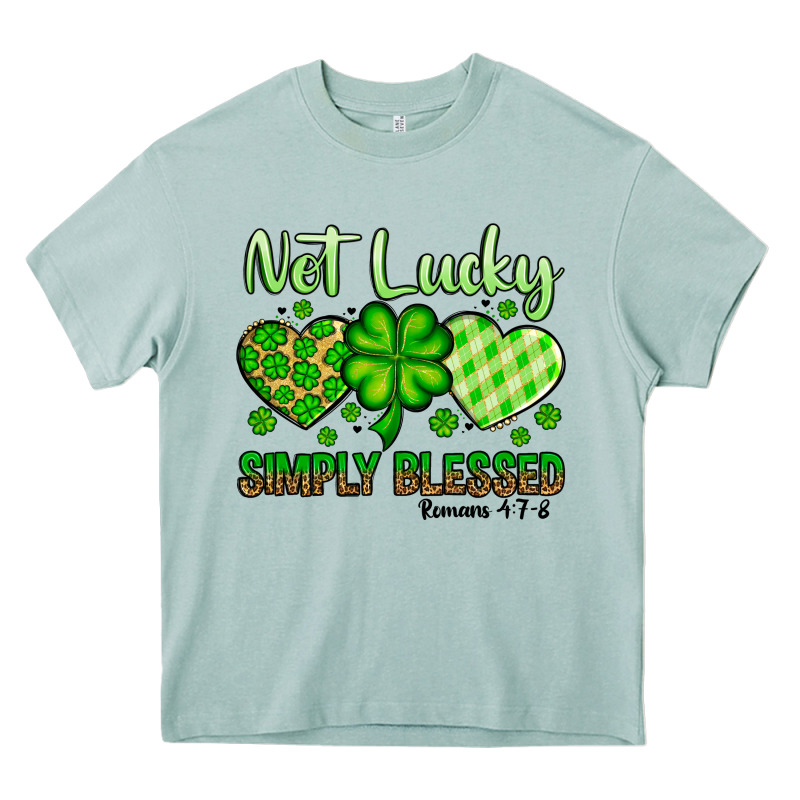 St. Patrick's Not Lucky Simply Blessed Heavy Core Tee by OliviaCreatesArt | Teevron