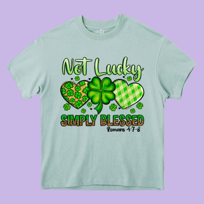 St. Patrick's Not Lucky Simply Blessed Heavy Core Tee Designed By Oliviacreatesart