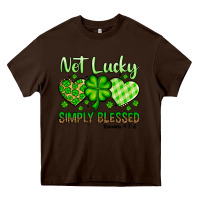 Chocolate Brown St. Patrick's Not lucky simply blessed Heavy Core Tee - OliviaCreatesArt