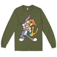 Army Green bugs bunny and lola bunny Long Sleeve Tee - DesigneFamous