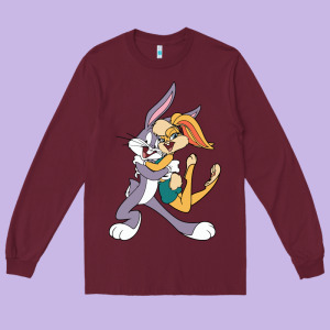 Bugs Bunny And Lola Bunny Long Sleeve Tee Designed By Designefamous