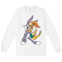 White bugs bunny and lola bunny Long Sleeve Tee - DesigneFamous