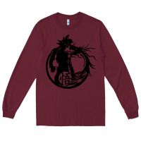 Burgundy goku super saiyan ultra dragon Long Sleeve Tee - DesigneFamous