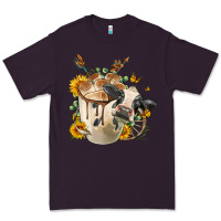 Plum Black And White Cow Coffee cup Premium Tee - FaDigitalArtStudio