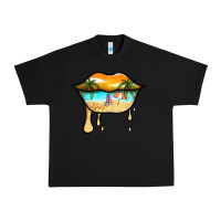 Black beach lips Urban Heavy Tee - Jasminsmagicworld