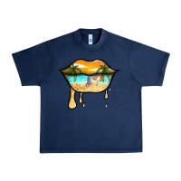 Navy beach lips Urban Heavy Tee - Jasminsmagicworld