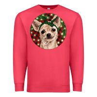 Cardinal Christmas Chihuahua With Buffalo Plaid Premium Sweatshirt - RanaPortraitStore