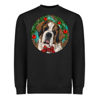 Black Christmas St. Bernard Heavyweight Sweatshirt - RanaPortraitStore