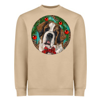 Mushroom Christmas St. Bernard Heavyweight Sweatshirt - RanaPortraitStore