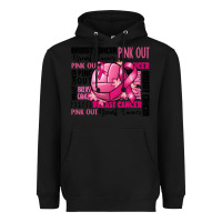 Black volleyball pink out breast cancer Heavyweight Hoodie - RanaPortraitStore