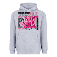 Heather Grey volleyball pink out breast cancer Heavyweight Hoodie - RanaPortraitStore
