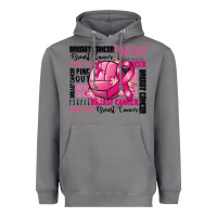 Volleyball Pink Out Breast Cancer Heavyweight Hoodie | Teevron