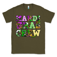 Army Green mardi gras crew olivia Classic Tee - OliviaCreatesArt