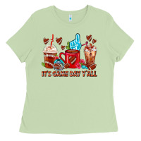 Matcha american football coffee cups Ladies Tee - FaDigitalArtStudio