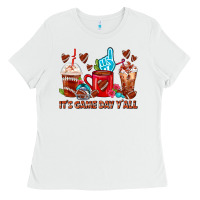 White american football coffee cups Ladies Tee - FaDigitalArtStudio