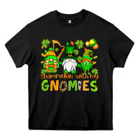 Black St. Patrick's Day shamrockin' with my gnomies Heavy Core Tee - OliviaCreatesArt