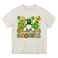 Cream St. Patrick's Day shamrockin' with my gnomies Heavy Core Tee - OliviaCreatesArt
