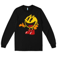 Black pacman Long Sleeve Tee - DesigneFamous
