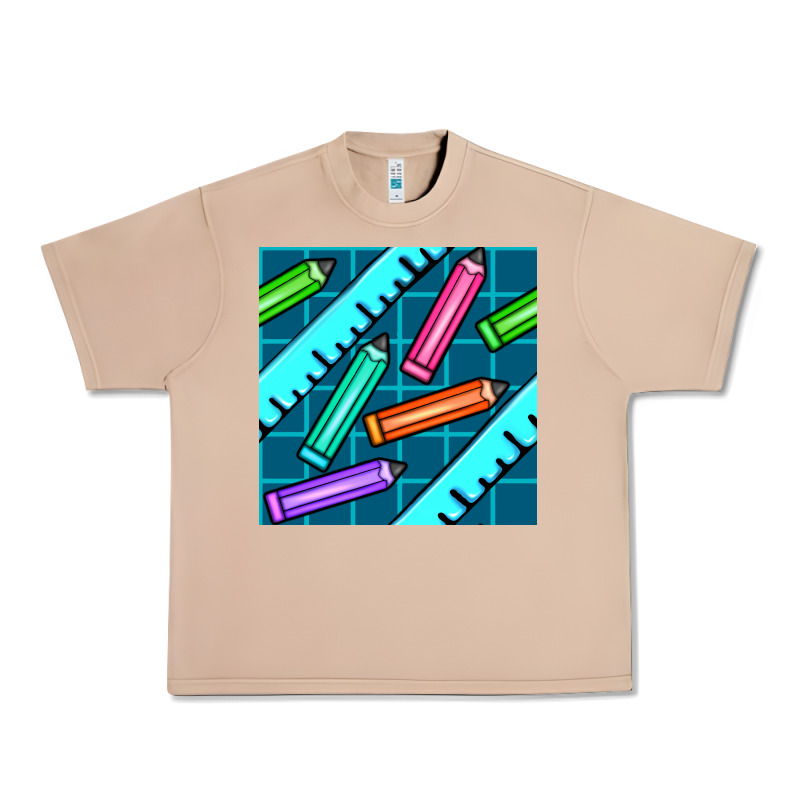 School Pencil Seamless Pattern Urban Heavy Tee by BundleAndBundleShop | Teevron