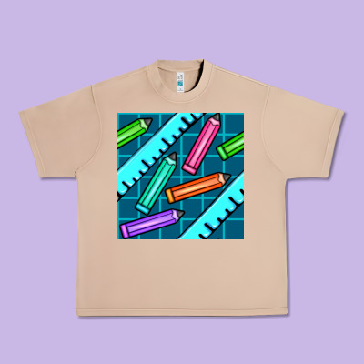 School Pencil Seamless Pattern Urban Heavy Tee Designed By Bundleandbundleshop