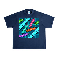 Navy school pencil seamless pattern Urban Heavy Tee - BundleAndBundleShop