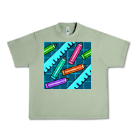 Oil Green school pencil seamless pattern Urban Heavy Tee - BundleAndBundleShop