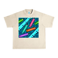 Sandshell school pencil seamless pattern Urban Heavy Tee - BundleAndBundleShop