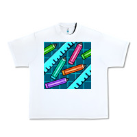 White school pencil seamless pattern Urban Heavy Tee - BundleAndBundleShop