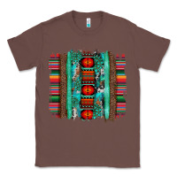 Chestnut serape aztec leopard and turquoise glitter with gemstone brushstroke Classic Tee - Artiststas