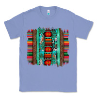 Colony Blue serape aztec leopard and turquoise glitter with gemstone brushstroke Classic Tee - Artiststas