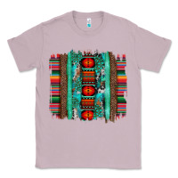Lilac serape aztec leopard and turquoise glitter with gemstone brushstroke Classic Tee - Artiststas