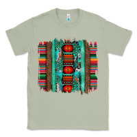 Matcha serape aztec leopard and turquoise glitter with gemstone brushstroke Classic Tee - Artiststas
